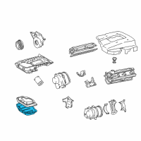 OEM 2005 Lexus SC430 Pan Sub-Assy, Oil, NO.2 Diagram - 12102-50070