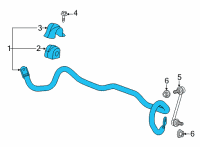 OEM 2019 Cadillac XT4 Stabilizer Bar Diagram - 84769503