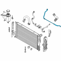 OEM 2012 BMW 335is Ventilation Line Radiator Top Diagram - 17-12-7-599-452