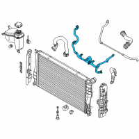 OEM BMW Engine Coolant Crossover Pipe Diagram - 17-12-7-599-460