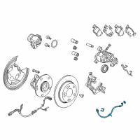 OEM 2020 Honda Accord Hose Set, Right Rear Brake Diagram - 01466-TVA-A00