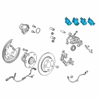 OEM 2018 Honda Accord Pad Set, Rear Diagram - 43022-TVA-A04