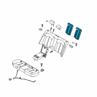OEM 2017 Kia Optima Heater-Rear Seat Back Diagram - 89390D4000