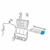 OEM 2015 Jeep Wrangler Seat Cushion Foam Rear Diagram - 68194423AA