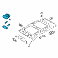 OEM 2018 Kia Sportage Lamp Assembly-Overhead Console Diagram - 92800D9110ED