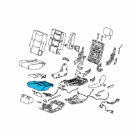 OEM Chevrolet Suburban Seat Cushion Pad Diagram - 23470751