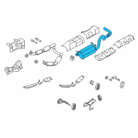 OEM 2012 Ford E-350 Super Duty Muffler & Pipe Diagram - 9C2Z-5230-A