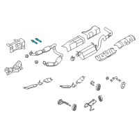 OEM Ford Front Pipe Stud Diagram - -W712670-S900