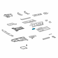 OEM 2010 Lexus LS600h Bracket, Engine Rear Mounting Member, RH Diagram - 57257-50050