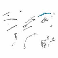 OEM 2007 Nissan 350Z Windshield Wiper Arm Assembly Diagram - 28881-CD006