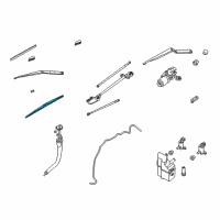 OEM 2003 Infiniti G35 Window Wiper Blade Assembly Diagram - 28890-AC71A