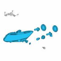 OEM 2015 Honda Civic Headlight Assembly, Driver Side Diagram - 33150-TR0-A51