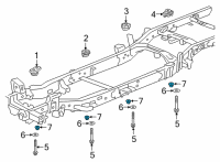 OEM Chevrolet Silverado Spare Carrier Nut Diagram - 11549168