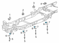 OEM Cadillac Escalade Spare Carrier Nut Diagram - 11549168