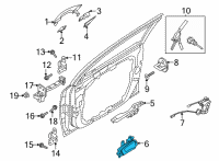 OEM 2022 Kia K5 Door Inside Handle Assembly Diagram - 82610L3000QA1