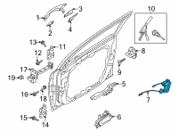 OEM Kia K5 Front Door Latch Assembly Diagram - 81310L3010