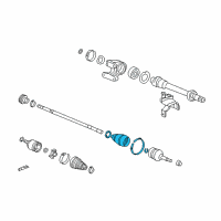 OEM 2008 Honda Accord Boot Set, Outboard Diagram - 44018-TA0-A52