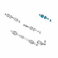 OEM Kia Forte Koup Boot Kit-Front Axle Differential Diagram - 495431M101