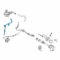 OEM 1998 Toyota Camry Lower Return Hose Diagram - 44406-06050