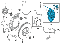 OEM 2020 BMW X5 CALIPER HOUSING LEFT Diagram - 34-11-6-891-287