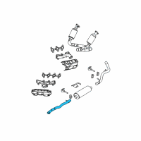 OEM Dodge Dakota Resonator-Exhaust Diagram - 52013634AA