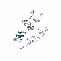 OEM Chrysler Aspen Exhaust Manifold Diagram - 53030809AD