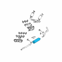 OEM Dodge Dakota Exhaust Muffler Diagram - 52013651AB