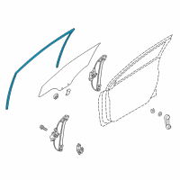 OEM Hyundai Accent Run Assembly-Front Door Window Glass LH Diagram - 82530-1R000