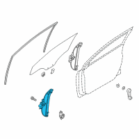 OEM Hyundai Accent Front Left Power Window Regulator Assembly Diagram - 82403-1R110