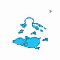 OEM 2000 Lexus GS300 Headlamp Assembly, Left Diagram - 81150-3A451