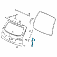 OEM 2017 Honda Pilot Garnish Assy., L. Tailgate Side Diagram - 74897-TG7-A00