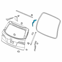 OEM Honda Pilot Hinge, Passenger Side Tailgate Diagram - 68210-TG7-A00ZZ