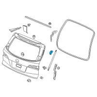 OEM Honda Pilot Bracket, R. Tailgate Open Stay Diagram - 74824-TG7-A01