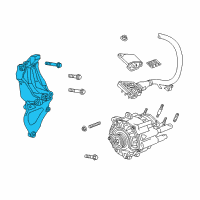 OEM 2014 Buick Regal Bracket-Generator & A/C Compressor Diagram - 12649651