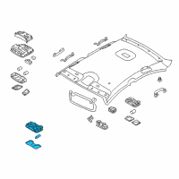 OEM 2014 Hyundai Sonata Rear Personal Lamp Assembly Diagram - 92870-3S060-TX