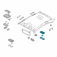 OEM 2014 Hyundai Sonata Room Lamp Assembly Diagram - 92850-3S000-TX