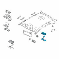 OEM 2011 Hyundai Sonata Room Lamp Assembly Diagram - 92850-3S000-TX