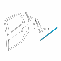 OEM Ford C-Max Belt Weatherstrip Diagram - AM5Z-5825861-E