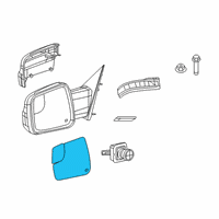 OEM 2021 Ram 1500 Mirror Replacement Glass Diagram - 68402094AA