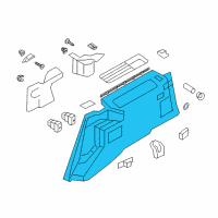 OEM 2014 Lincoln Navigator Quarter Trim Panel Diagram - AL1Z-4031012-AC