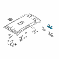 OEM 2004 BMW 525i Interior Reading Light, Rear Diagram - 63-31-6-962-057