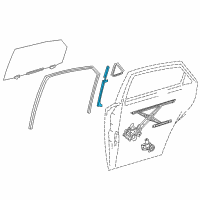 OEM 2015 Lexus NX300h Guide Sub-Assembly, Rear Door Window Diagram - 67407-78010