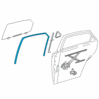 OEM 2017 Lexus NX200t Run, Rear Door Glass Diagram - 68142-78011