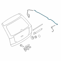 OEM Ford Edge Washer Hose Diagram - 7T4Z-17A605-A