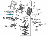 OEM 2021 GMC Yukon Seat Cushion Heater Diagram - 84881838