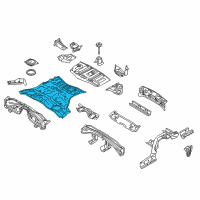 OEM 2015 Infiniti QX70 Floor-Rear, Front Diagram - G4512-1BAMA