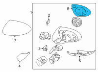 OEM 2022 Toyota GR86 Mirror Glass Diagram - SU003-09568