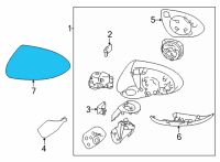 OEM 2022 Toyota GR86 Mirror Cover Diagram - SU003-08778