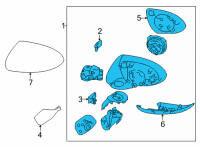 OEM 2022 Toyota GR86 Mirror Assembly Diagram - SU003-10545