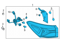 OEM Chevrolet Trailblazer Tail Lamp Diagram - 42781663